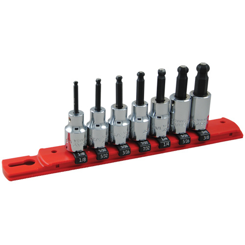 Gray Tools 25707 SAE Ball-Nose Socket Set SAE Ball-Nose Socket Set, 7 Pcs - Each