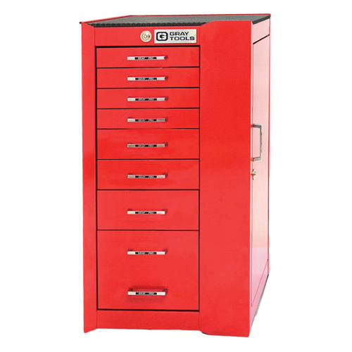 Gray Tools 93408 PRO+ Series Roller Cabinet PRO+ Series Roller Cabinet, 8 Drawers, 19" W x 19" D x 36-1/2" H, Red - Each