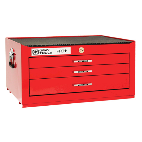 Gray Tools 93503 PRO+ Series Intermediate Chest PRO+ Series Intermediate Chest, 26" W, 3 Drawers, Red - Each