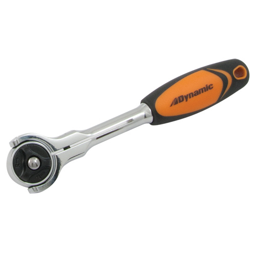Dynamic Tools D001306 Swivel-Head Ratchet Wrench Swivel-Head Ratchet Wrench, 1/4" Drive, Cushion Grip Handle - Each