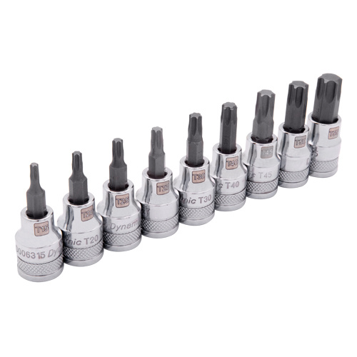Dynamic Tools D010018 Standard Socket Set Standard Socket Set, Torx<sup>®</sup>, 3/8" Drive, 9 Pcs - Each