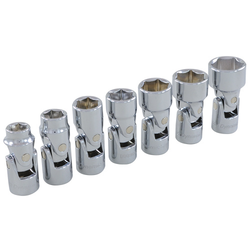 Dynamic Tools D010026 SAE U-Joint Socket Set SAE U-Joint Socket Set, 7 Pcs, 3/8" Drive Size - Each