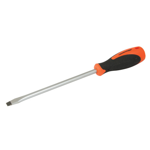 Dynamic Tools D062006 Slotted Screwdriver Slotted Screwdriver, 3/8" Tip, Round, 12-5/8" L, Cushion Grip Handle - Each