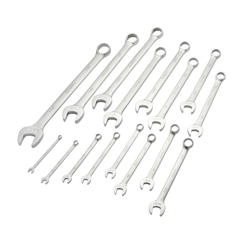 Dynamic Tools D074221 Wrench Set Wrench Set, Combination, 16 Pieces, Imperial - Each