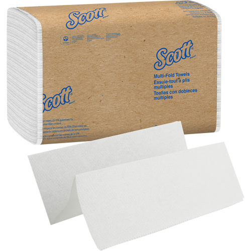 Kimberly-Clark 01804 Scott® Essential Multi-Fold Paper Towels Scott<sup>®</sup> Essential Multi-Fold Paper Towels, 1 Ply, 9-2/5" L x 9-1/5" W, 250 /Pack - Case of 16