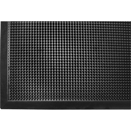 Edgewood Matting GFM222432 Gritstop Fingermat Matting, Rubber, Scraper Type, Textured Pattern, 2' x 2-2/3', Black-(Each)