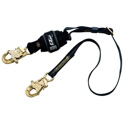 3M DBI Sala Fall Protection 1246317C Force2™ Adjustable Shock-Absorbing Lanyard Force2™ Adjustable Shock-Absorbing Lanyard, 6', Snap Hook Center, Snap Hook Leg Ends, Polyester - Each