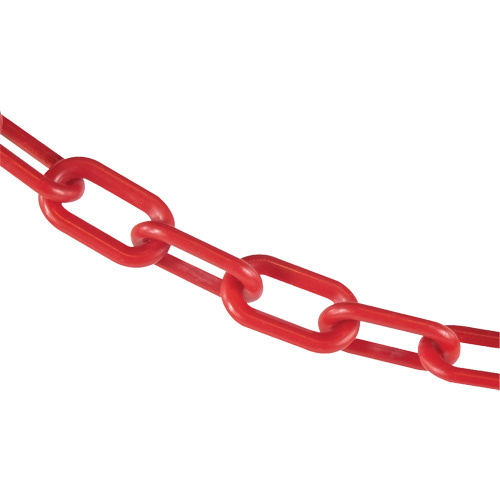 2" Crowd Control Plastic Chain, Red-(Box of 100)