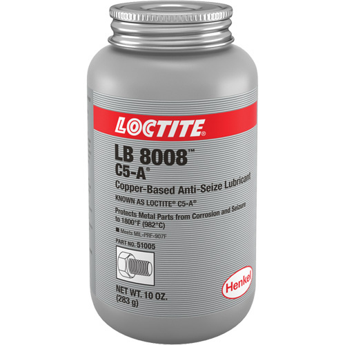 Loctite 234200 Copper Based Anti-Seize Lubricant Copper Based Anti-Seize Lubricant, 10 oz., Brush Top Can, 1800°F (982°C) Max Temp. - Bottle