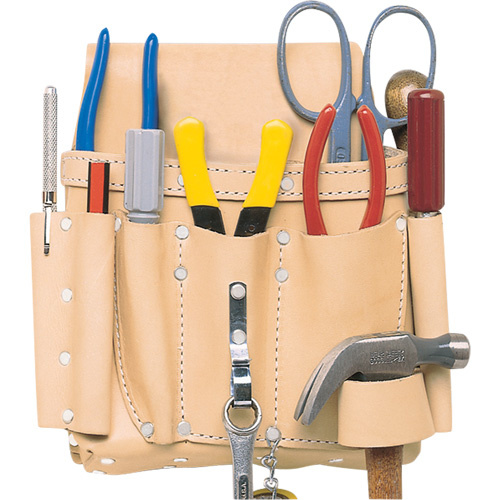 Kuny's EL-521 Electrician's Tool Belt Electrician's Tool Belt, Multiple Tool Holder, Leather, 8 Pockets - Each