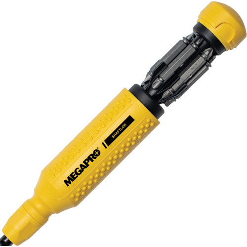 Megapro 151SL44 Original SHAFTLOK 15-in-1 Multi-Bit Screwdriver, 8-37/50" L, Textured Handle-(Each)