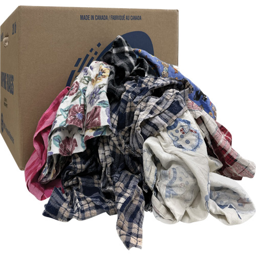 Rotex RC710-C20 Select Wiper Rags Select Wiper Rags, Flannel, Mix Colours, 20 lbs. - Each