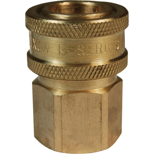 Dixon Group 6EF6-B DQC E-Series Straight-Through Interchange Coupler, Brass, 3/4", Female NPTF, 1700 PSI-(Each)