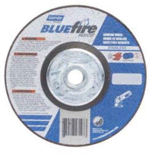 Norton 66252843197 Bluefire® Depressed Centre Wheel Bluefire<sup>®</sup> Depressed Centre Wheel, 5" x 1/4", 5/8"-11 Arbor, Aluminum Oxide/Zirconia Alumina, Type 27 - Each