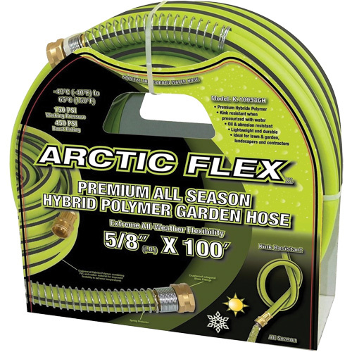 King Canada K-10058GH Premium Hybrid Polymer Garden Hose, PVC/Rubber, 5/8" dia. x 100'-(Each)