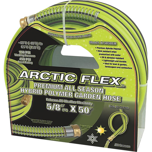 King Canada K-5058GH Premium Hybrid Polymer Garden Hose, PVC/Rubber, 5/8" dia. x 50'-(Each)