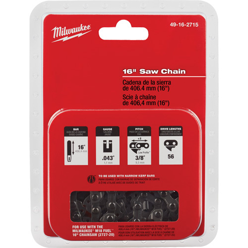 Milwaukee 49-16-2715 Replacement 16" Saw Chain-(Each)