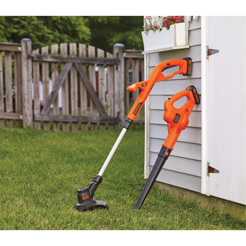 Black & Decker LCC222-CA Max* String Trimmer/Edger & Hard Surface Sweeper Combo Kit Max* String Trimmer/Edger & Hard Surface Sweeper Combo Kit, 10", Battery Powered, 20 V - Each