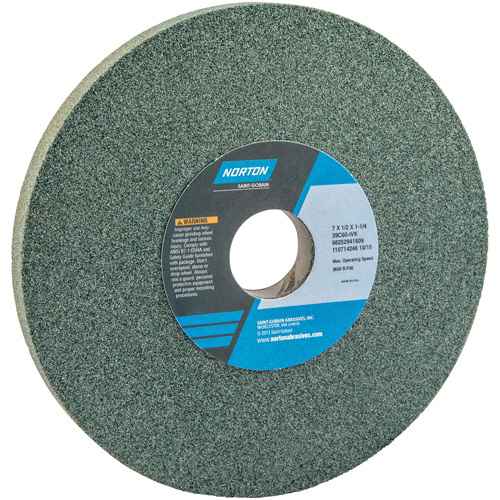 Norton 66252941609 Toolroom Vitrified Wheel, Type 39C, Silicon Carbide, 7" x 1/2"-(Each)
