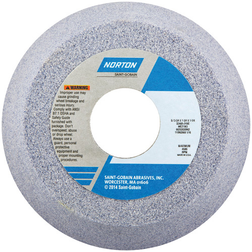 Norton 66252830964 Tool Room Wheel, Type 11, Aluminum Oxide, 5" x 1-3/4"-(Each)