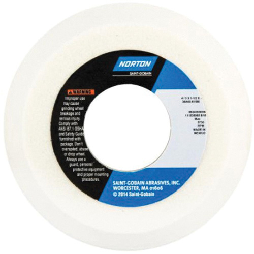 Norton 66252830973 Tool Room Wheel, Type 11, Aluminum Oxide, 5" x 1-3/4"-(Each)