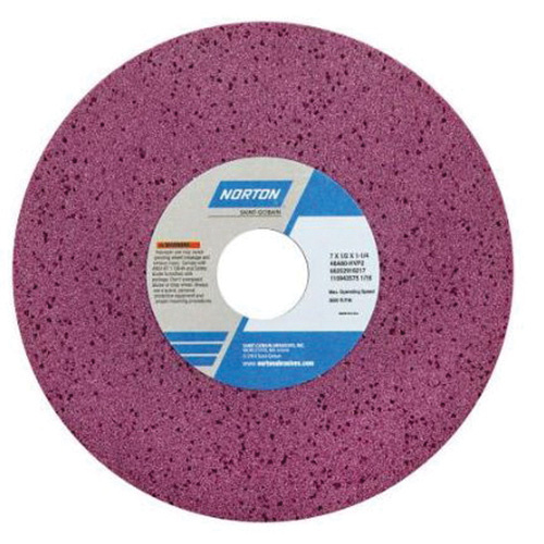 Norton 66252916215 Tool Room Wheel, Type 01, Aluminum Oxide, 7" x 1/2"-(Each)