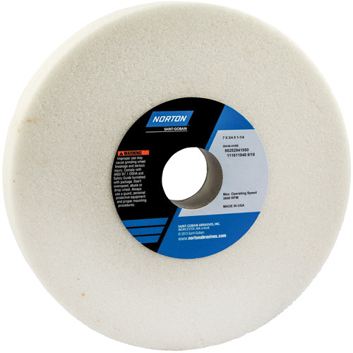 Norton 66252941954 Tool Room Wheel, Type 01, Aluminum Oxide, 7" x 3/4"-(Each)