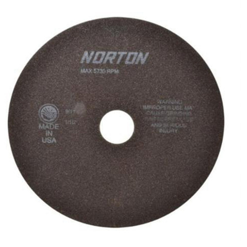 Norton 66253022708 Non-Reinforced Tool Room Cut-Off Wheels, 8" x 1/16", 1-1/4" Arbor, Type 01/41, Aluminum Oxide, 5730 RPM-(Each)