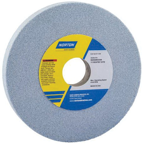 Norton 66253043649 Tool Room Wheel, Type 01, Ceramic Alumina, 8" x 1/2"-(Each)