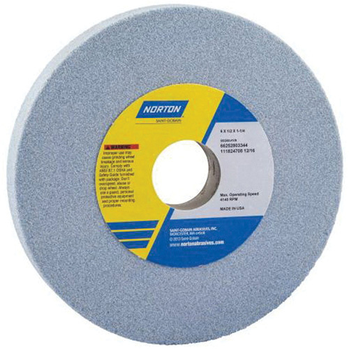 Norton 66253043915 Tool Room Wheel, Type 01, Ceramic Alumina, 8" x 1/2"-(Each)