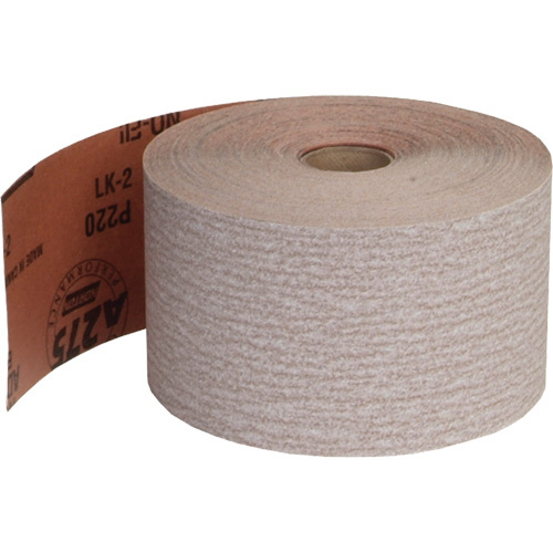 Norton 66261131686 Abrasive No-Fil PSA Paper Roll, Aluminum Oxide, 2-3/4" W x 135' L, 220 Grit-(Roll)