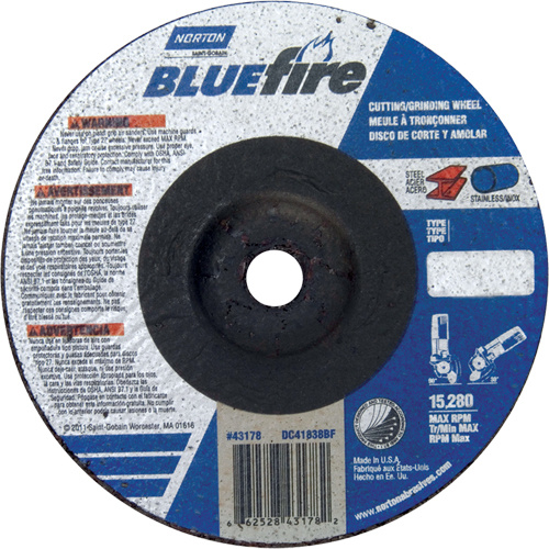 Norton BlueFire® Grinding Wheel  (Each)-Click on options for variations & Details.
