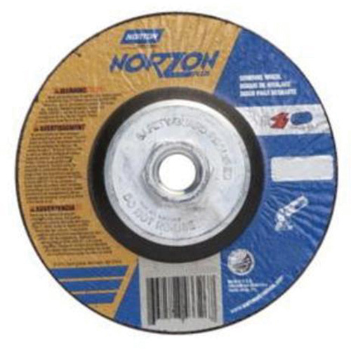 Norton 66252843332 Norzon Plus® Grinding Wheels Norzon Plus<sup>®</sup> Grinding Wheels, 5" x 1/4", 5/8"-11 Arbor, Ceramic Alumina, Type 27 - Each