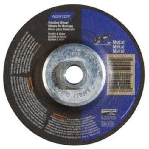 Norton 66252843605 Metal Grinding Wheels Metal Grinding Wheels, 4-1/2" x 1/4", 5/8"-11 Arbor, Aluminum Oxide, Type 27 - Each
