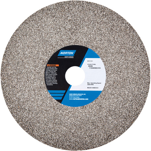 Norton 07660788286 Bench Grinding Wheels - Gemini, 8" x 1", 1" Arbor, Aluminum Oxide-(Each)