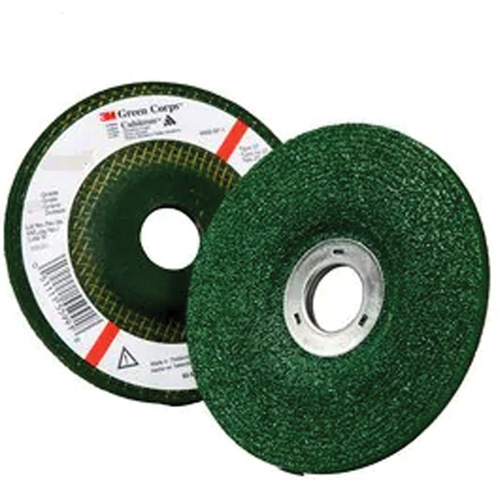 3M AB51587 Green Corps™ Depressed Centre Wheel Green Corps™ Depressed Centre Wheel, 4-1/2" x 1/4", 7/8" Arbor, Aluminum Oxide, Type 27 - Each