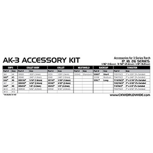 CK Worldwide Inc AK-3 Torch Accessory Kits - WP-18, WP-18V, WP-26, WP-26V Torch Series-(Each) - Image 2
