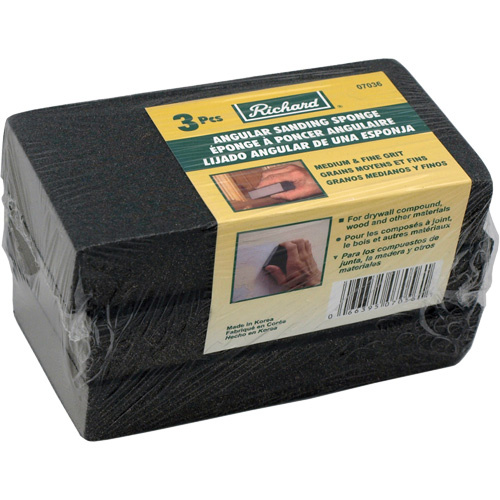 Richard 07036 Angled Sanding Sponge Angled Sanding Sponge - Pack of 3
