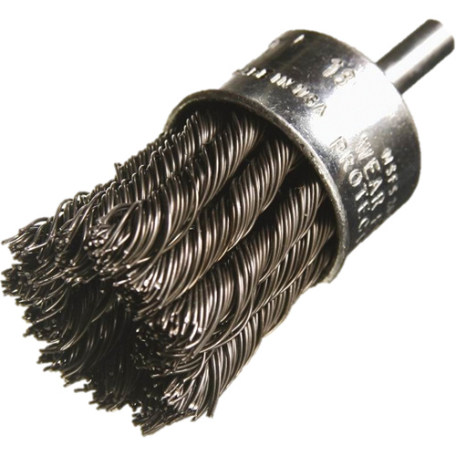 Felton Brushes E103 Knotted Wire End Brushes Knotted Wire End Brushes, 1/2" Dia., 0.014" Wire Dia., 1/4" Shank - Each