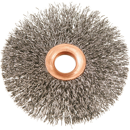 Felton Brushes CC309_ 3"" Copper Centre Crimped Wire Wheels 3" Copper Centre Crimped Wire Wheels, 3" Dia., 0.012" Fill, 1/2" Arbor - Each
