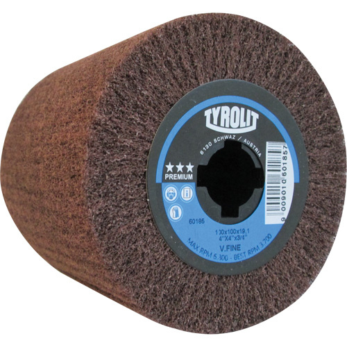 Tyrolit 60185 Pro-Line Surface Conditioning Drum Pro-Line Surface Conditioning Drum, 4" Dia. x 4" W, 3/4" Arbor, Very Fine Grit, Aluminum Oxide - Each