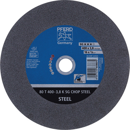 Cut-Off Wheel, 14" x 3/32", 1" Arbor, Type 1, Aluminum Oxide, 4400 RPM-(Each)