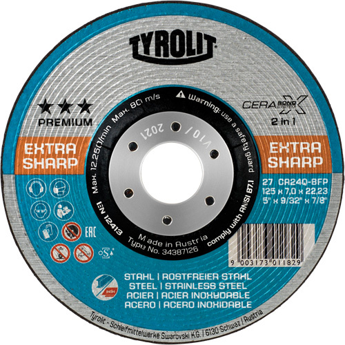Tyrolit Cerabond X Combination Wheel  (Each)-Click on options for variations & Details.