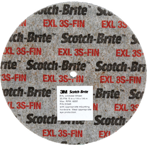 3M SB76822 Scotch-Brite EXL Unitized Wheel, 2" x 1/4", 1/4" Arbor, Fine Grit, Silicon Carbide-(Each)