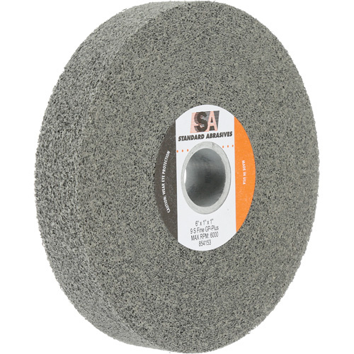 3M STA-854153 Standard Abrasives General Purpose Plus Wheel, 6" x 1", 1" Arbor, Silicon Carbide-(Each)