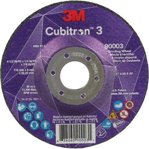 3M Cubitron™ 3 Depressed Centre Grinding Wheel  (Each)-Click on options for variations & Details.