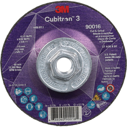 3M Cubitron™ 3 Cut & Grind Wheel  (Each)-Click on options for variations & Details.