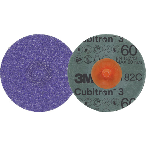 3M 7100332232 Cubitron™ 3 Roloc™ Fibre Disc 1182C Cubitron™ 3 Roloc™ Fibre Disc 1182C, 3" Dia., 60+ Grit, Ceramic - Each