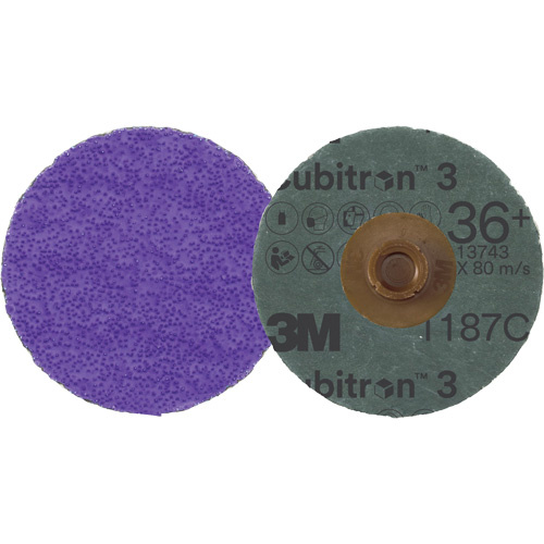 3M 7100332093 Cubitron™ 3 Roloc™ Fibre Disc Cubitron™ 3 Roloc™ Fibre Disc, 4" Dia., 36+ Grit, Ceramic - Each