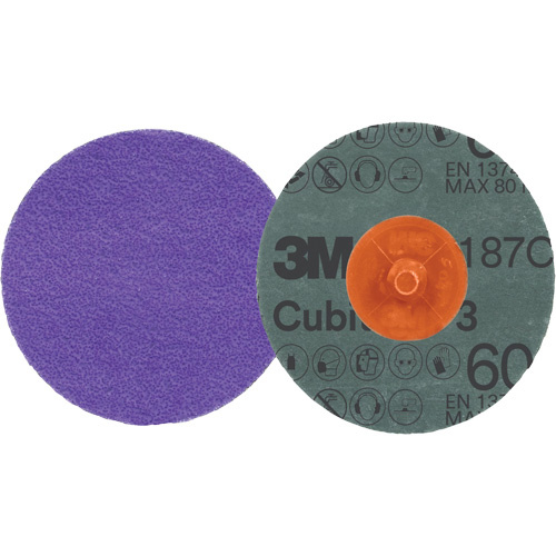 3M 7100331745 Cubitron™ 3 Roloc™ Fibre Disc Cubitron™ 3 Roloc™ Fibre Disc, 2" Dia., 60+ Grit, Ceramic - Each